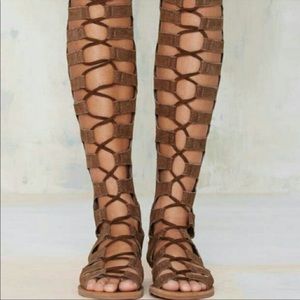 Jeffrey Campbell gladiator thigh high sandals
